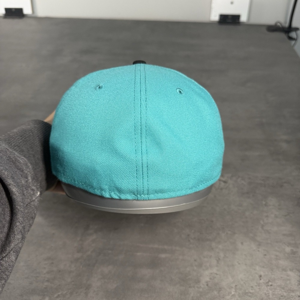 New Era Oakland Athletics A's Hat 59Fifty Cap 7 1/4 Teal Mint Black White Fitted - Picture 4 of 7